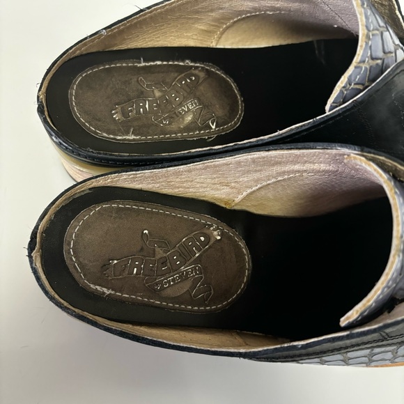 *Gifted* Freebird Leather Steven Malena Heeled Mule Clog Shoes Women’s Size 8 - Picture 9 of 10